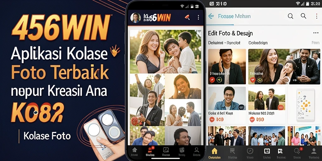 Screenshot tampilan antarmuka aplikasi Kolase Foto 456WIN.
