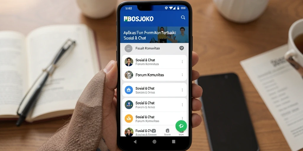 Tampilan antarmuka aplikasi Forum Komunitas BOSJOKO.