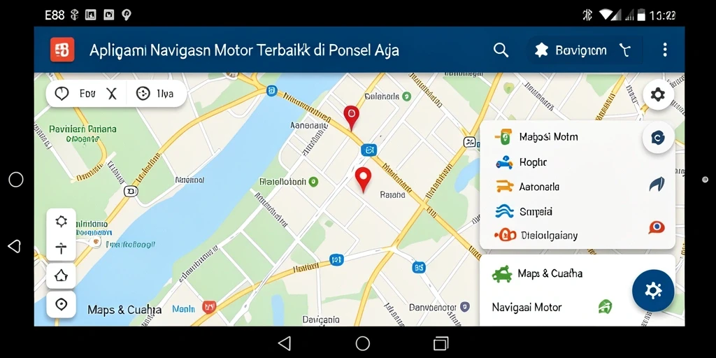 Tampilan antarmuka E88 yang intuitif untuk navigasi motor.