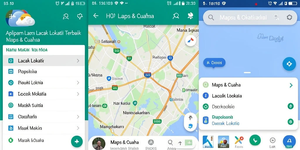 Antarmuka aplikasi HO3 menampilkan peta interaktif untuk lacak lokasi.