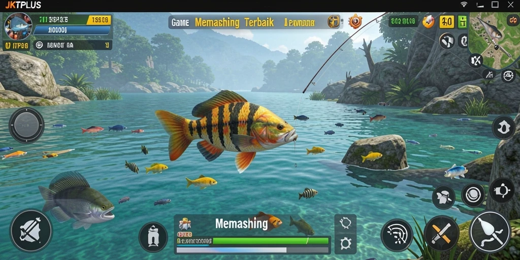Antarmuka JKTPLUS yang menarik saat memancing.