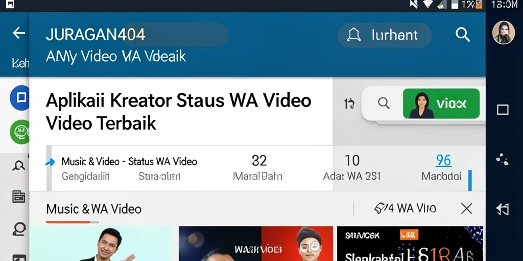 Tampilan antarmuka aplikasi JURAGAN404 yang sederhana dan menarik.