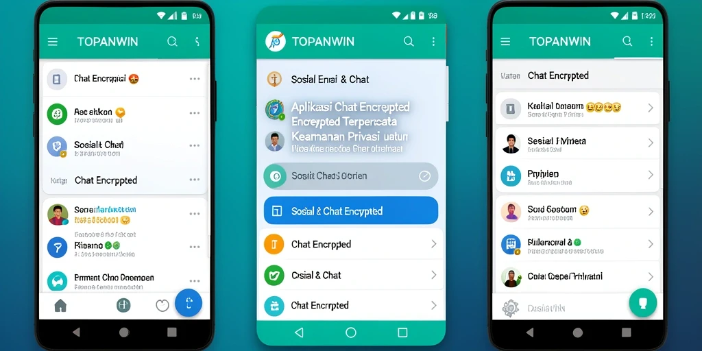 Tampilan antarmuka utama TOPANWIN dengan fitur Chat Encrypted yang menarik.